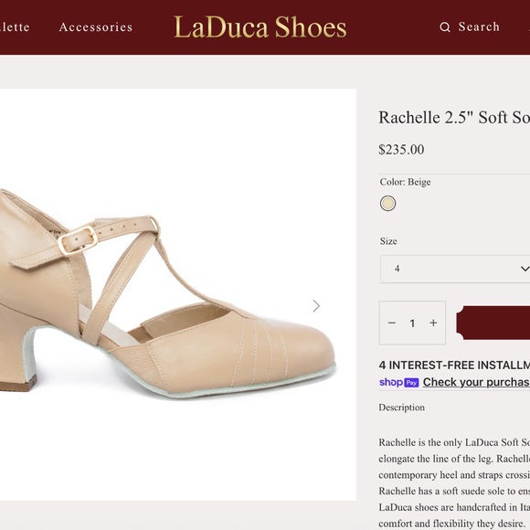 LaDuca Rachelle 2.5" heel soft sole shoes size 6.5 - Picture 9 of 9